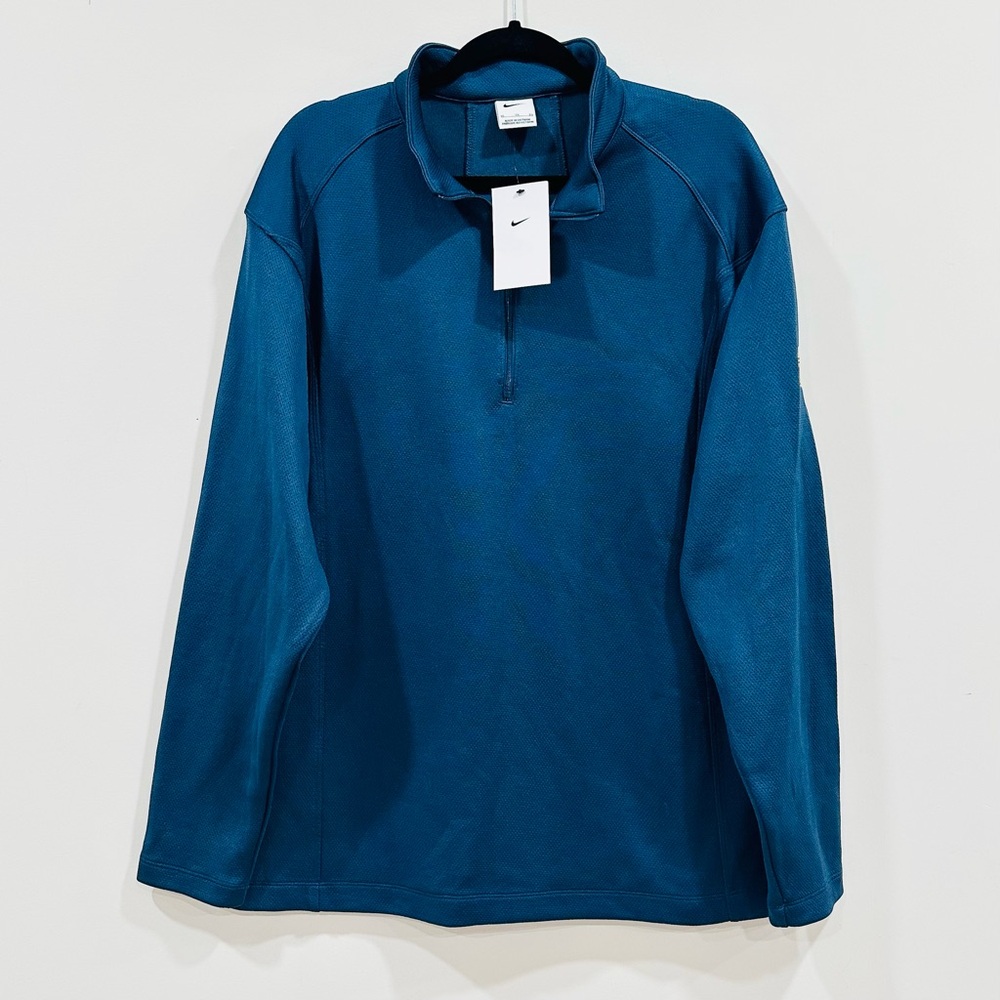 NWT Nike Sweater Adult‎ XL Blue Quarter Zip Pullover Long Sleeve Men's Mock Neck
